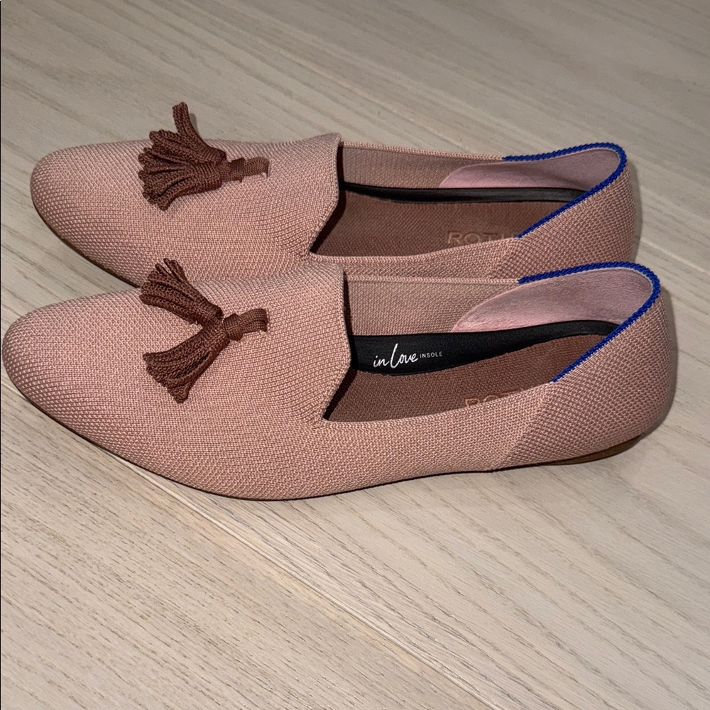 Rothy's Blush Pink Tassel Loafers - Picture 2 of 6